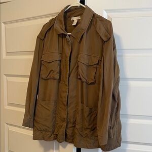 H&M woman’s Tan Military oversized Field Jacket